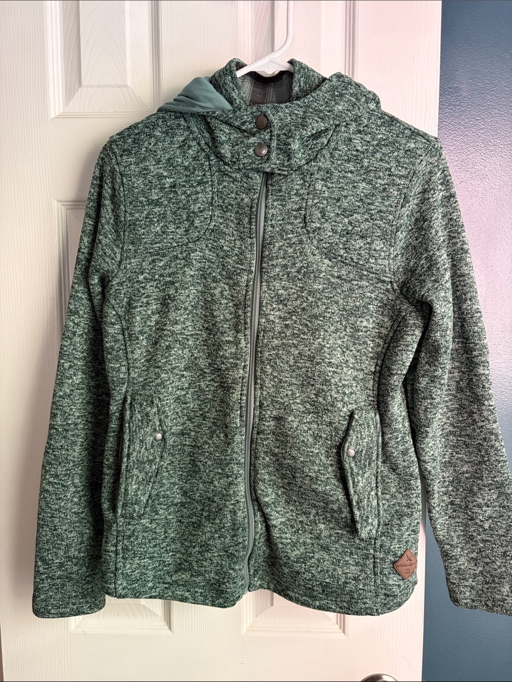 Eddie Bauer Green Hooded Knit Jacket